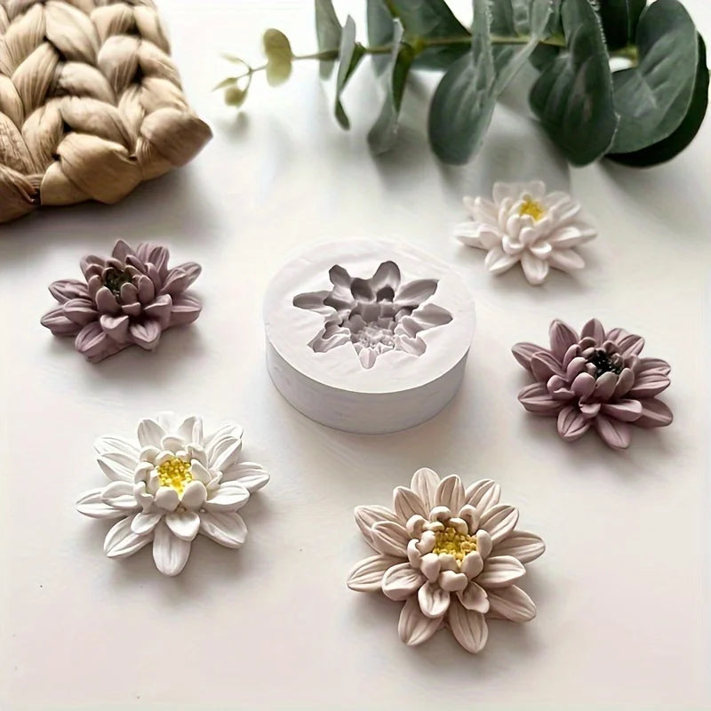 Silicone Flower Resin Casting Mold for Clay, Epoxy, and Candle Crafts