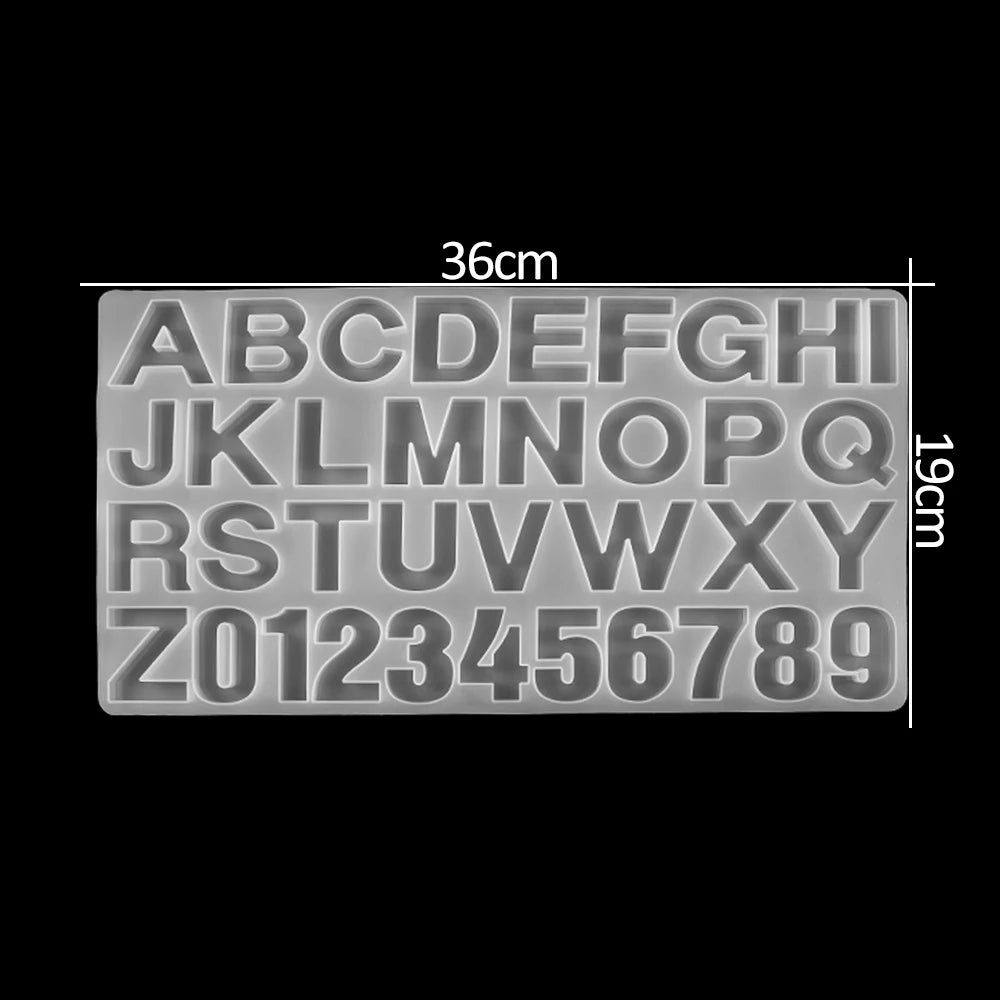Alphabet & Number Silicone Mold for Epoxy Resin Jewelry Making