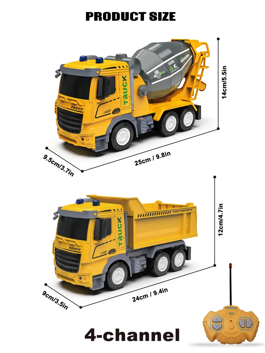 2.4G Remote Control Dump Truck with Lights and Sounds