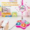 Kids Karaoke Microphone Stand Set with Party Lights
