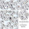 Silver crystal flatback rhinestones with 12 cutting facets for nail art and crafts