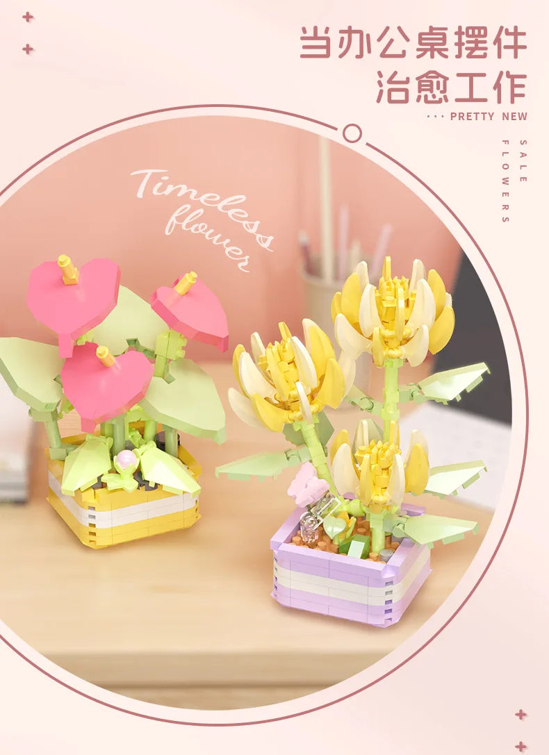 Everlasting Flower Bonsai Building Blocks Set