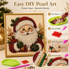 Festive Christmas Pearl Diamond Painting Kit with Frame
