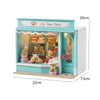 Wooden Dollhouse Kit with Furniture and Lighting