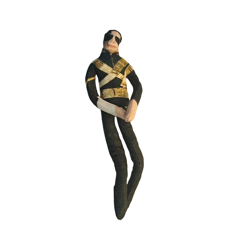 A poseable plush doll resembling Michael Jackson with bendable limbs.