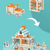 Natural Wooden Building Blocks Set for Toddlers