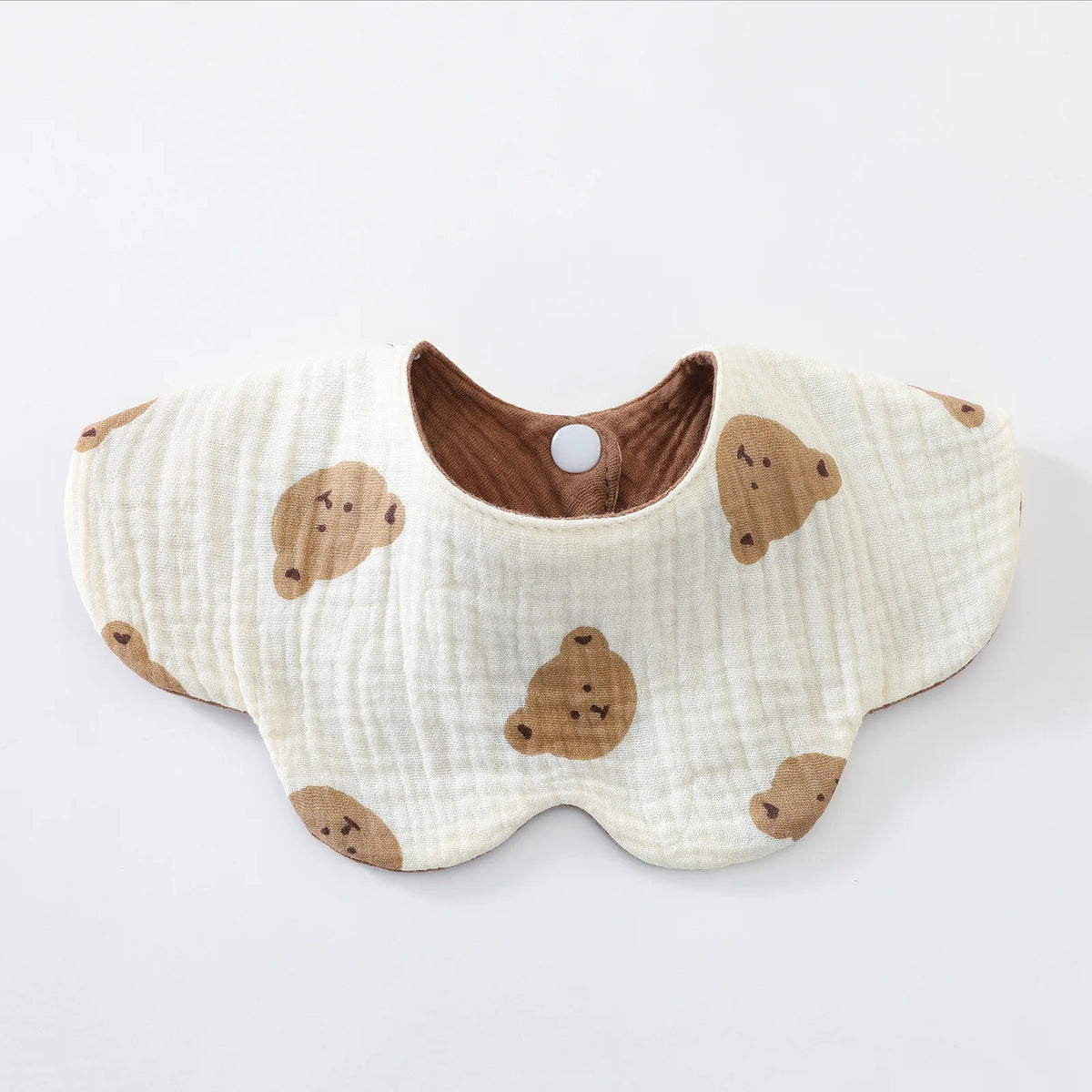 6-Layer Cotton Baby Bib with Reversible Design
