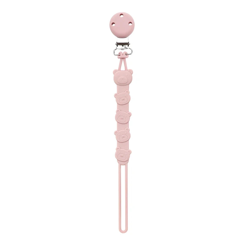 3-in-1 Silicone Pacifier Clip with Adorable Cartoon Animal Design
