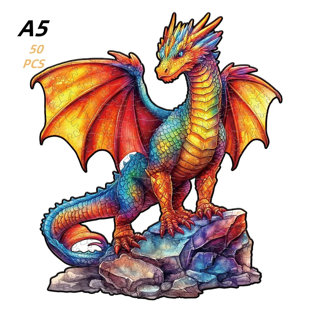 Wooden Animal Jigsaw Puzzle for Kids and Adults