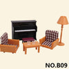 Forest Animal Miniature Dollhouse Furniture Set – 1/12 Scale Bedroom, Kitchen & Bathroom Decor