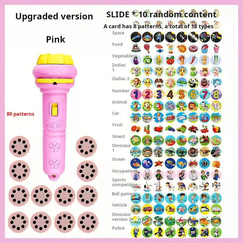 Pink upgraded version of a card game with 8 patterns for bedtime learning