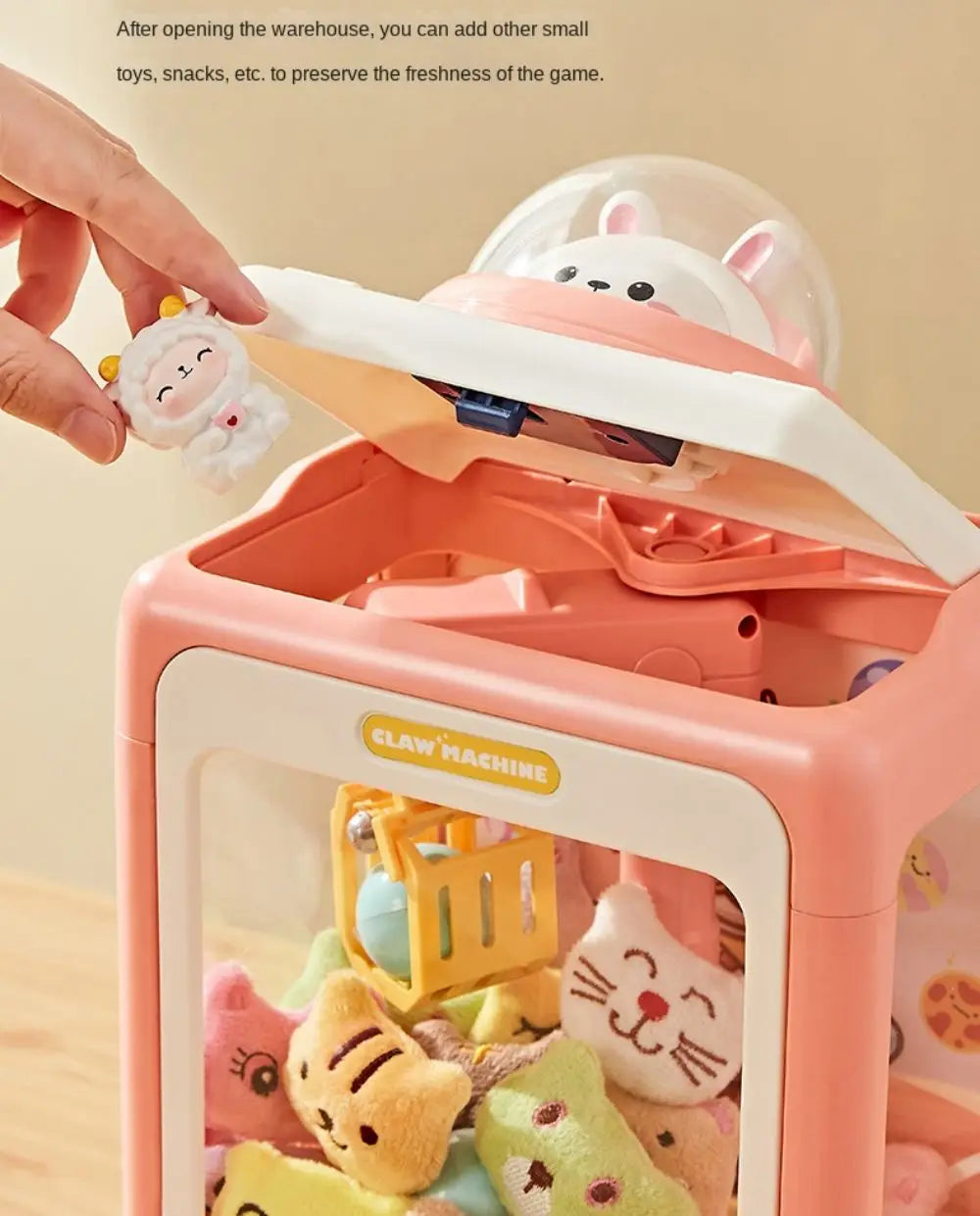 Mini Claw Machine Toy with Lights and Music for Kids