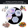 3-Piece Silicone Resin Mold Set with Lids — Heart, Hexagon & Flower Shapes