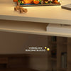 A set of yellow and orange Yorkblock building blocks arranged as a desk organizer featuring a capybara and flowers.