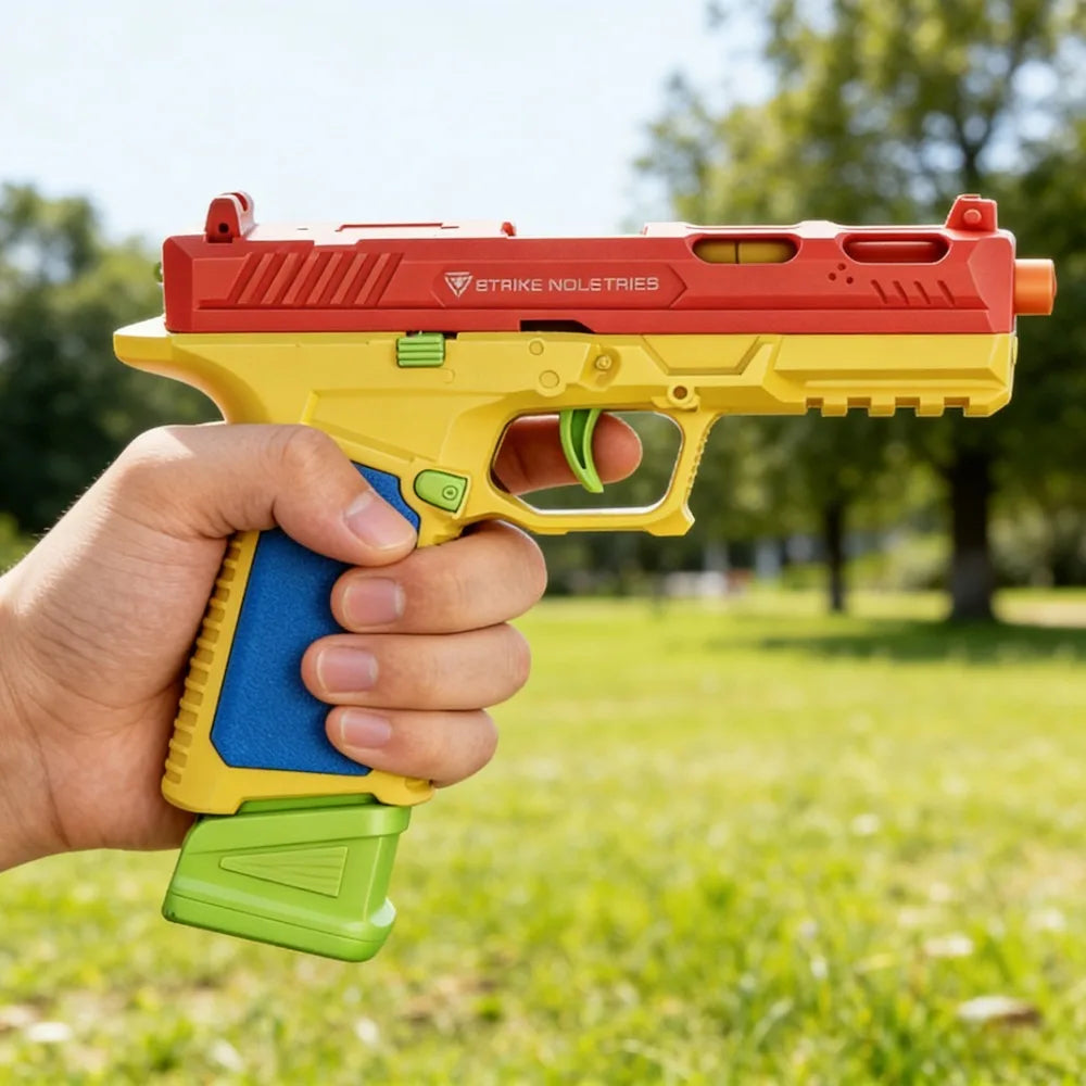 Realistic Building Block Toy Pistol with Shell-Ejecting Action