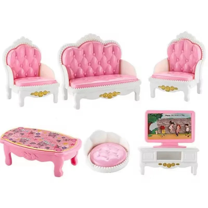 Dollhouse Furniture Set – 1:12 Scale Miniature Accessories for Bedroom, Living Room, Kitchen & Bathroom