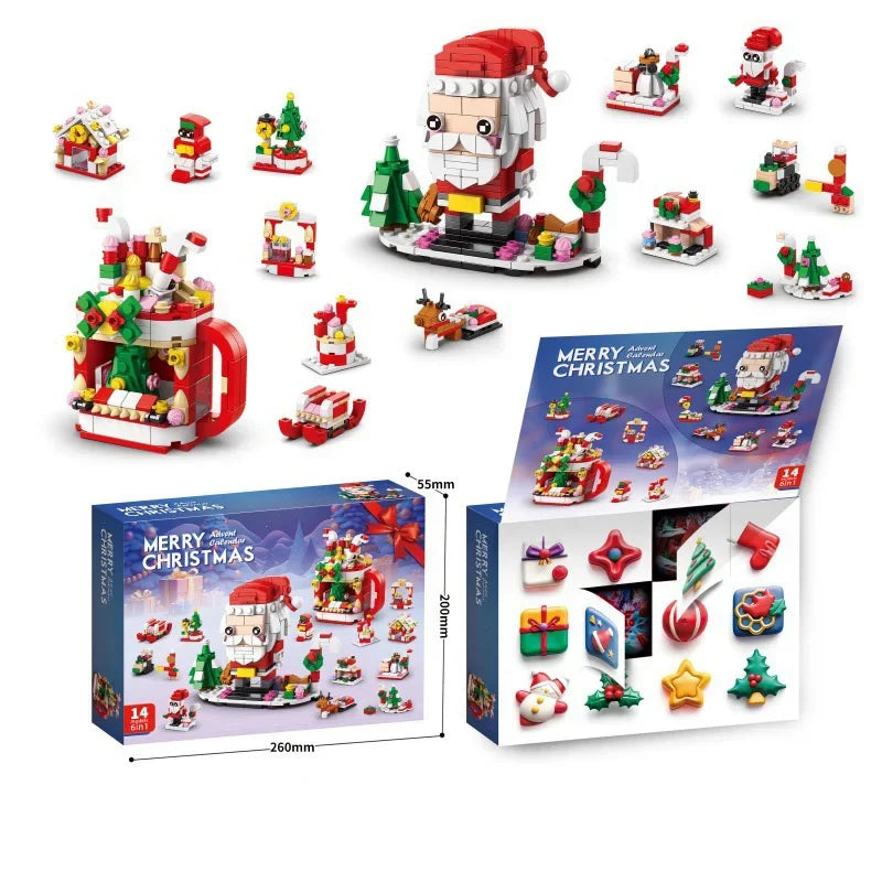 Christmas Advent Calendar Building Blocks Set