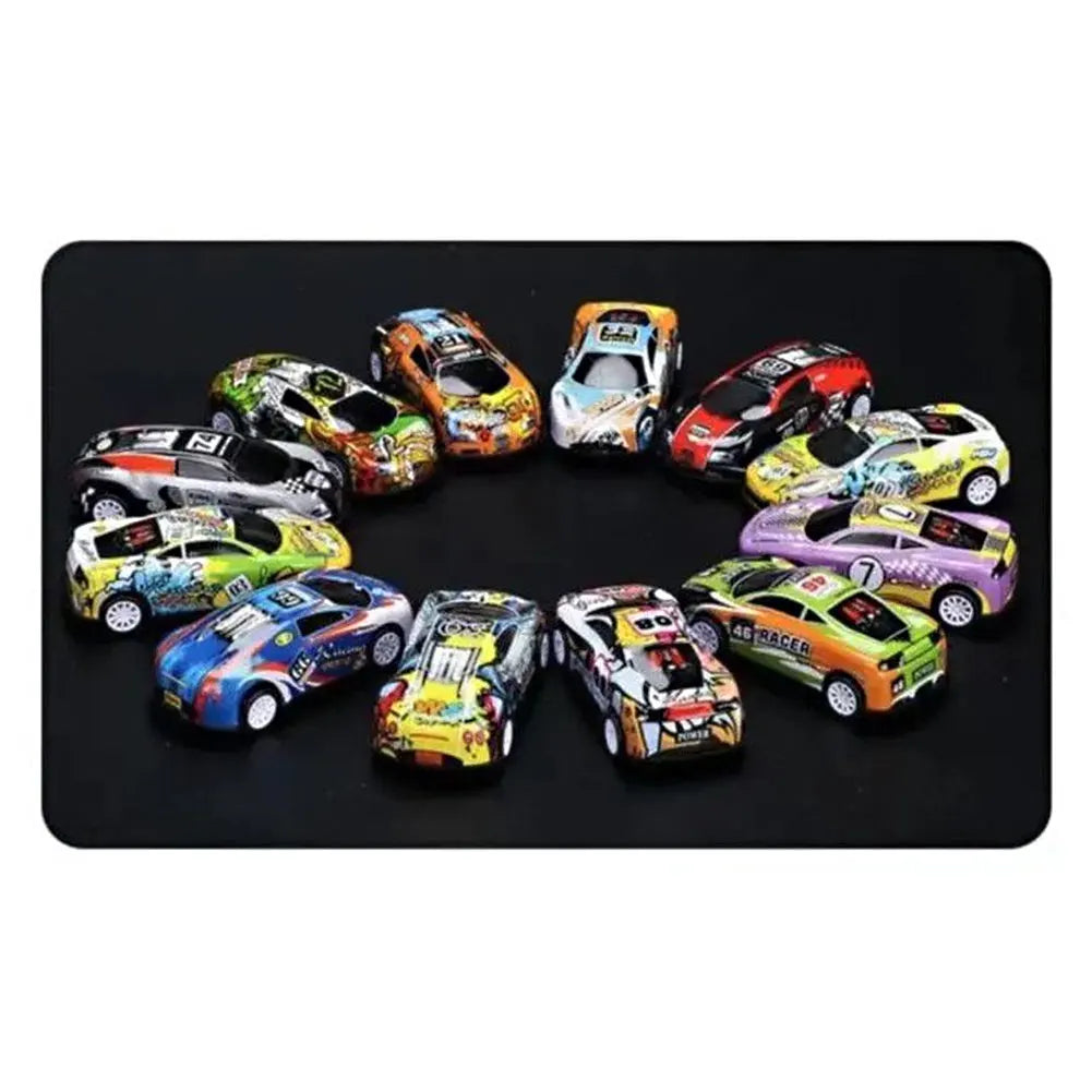 Diecast Pull-Back Car Set - Mini Vehicle Collection for Kids