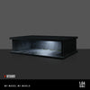 A black LED light-up underground garage diorama for diecast cars.