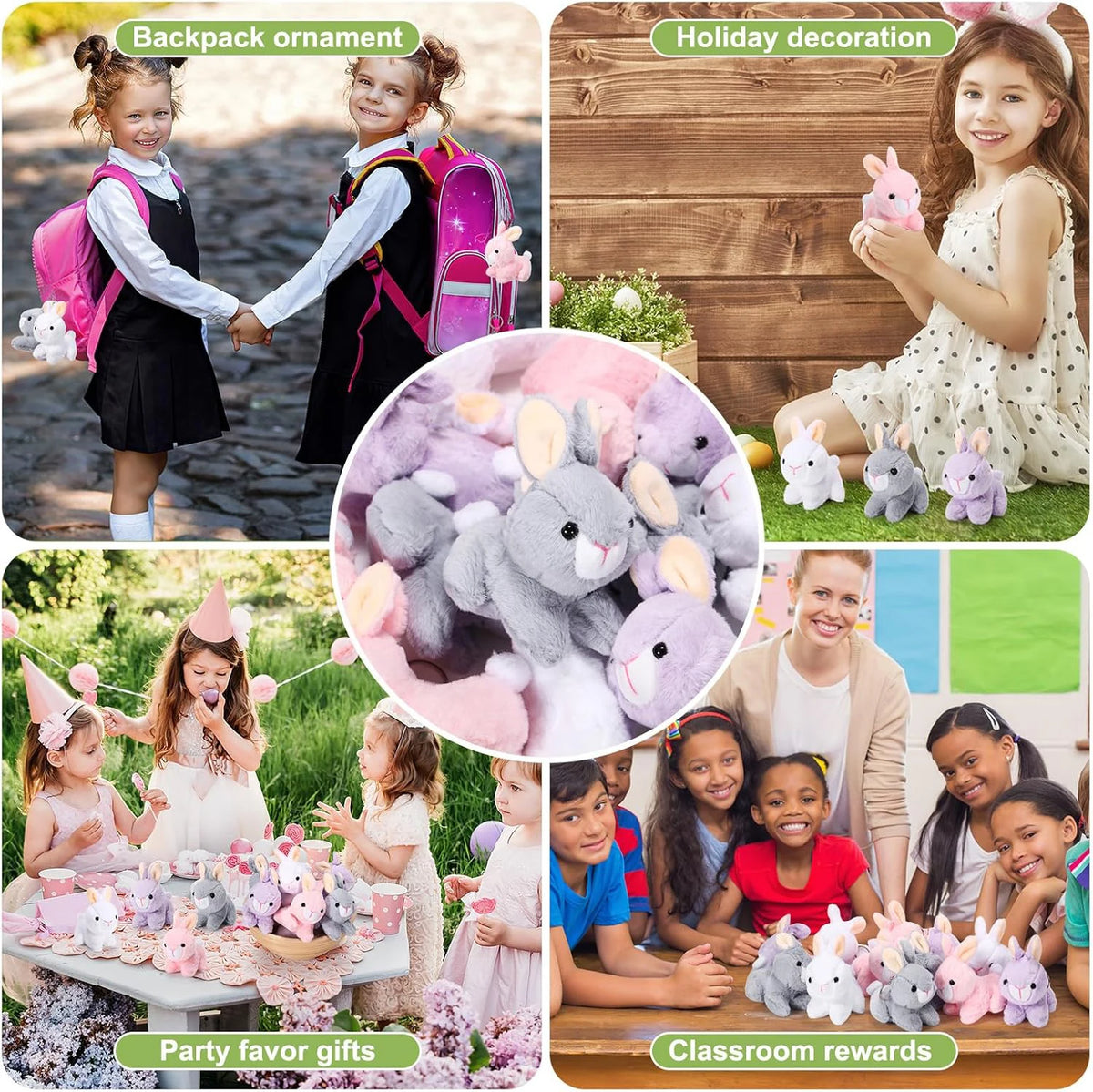 Adorable Mini Plush Bunny Set – Soft Stuffed Rabbits for Easter, Gifts & Decor
