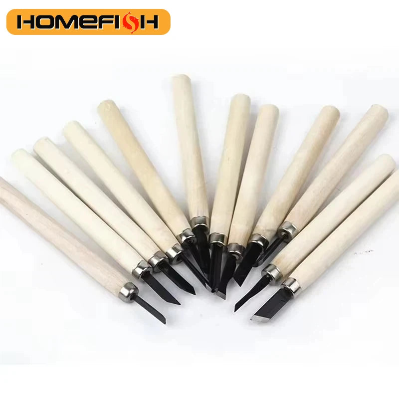 12-Piece Wood Carving Chisel Set for Precision and Detail Work