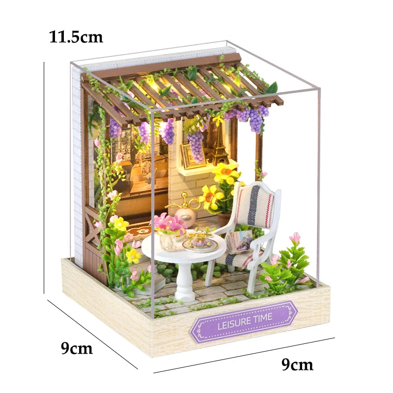 DIY Wooden Book Nook Kit — Miniature Dollhouse 3D Puzzle Bookend