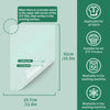 A sheet of white DTF transfer film showing the cutting and ironing sides, with dimensions 29.7cm by 42cm.