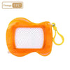 Orange mini magnetic drawing board keychain with a stylus