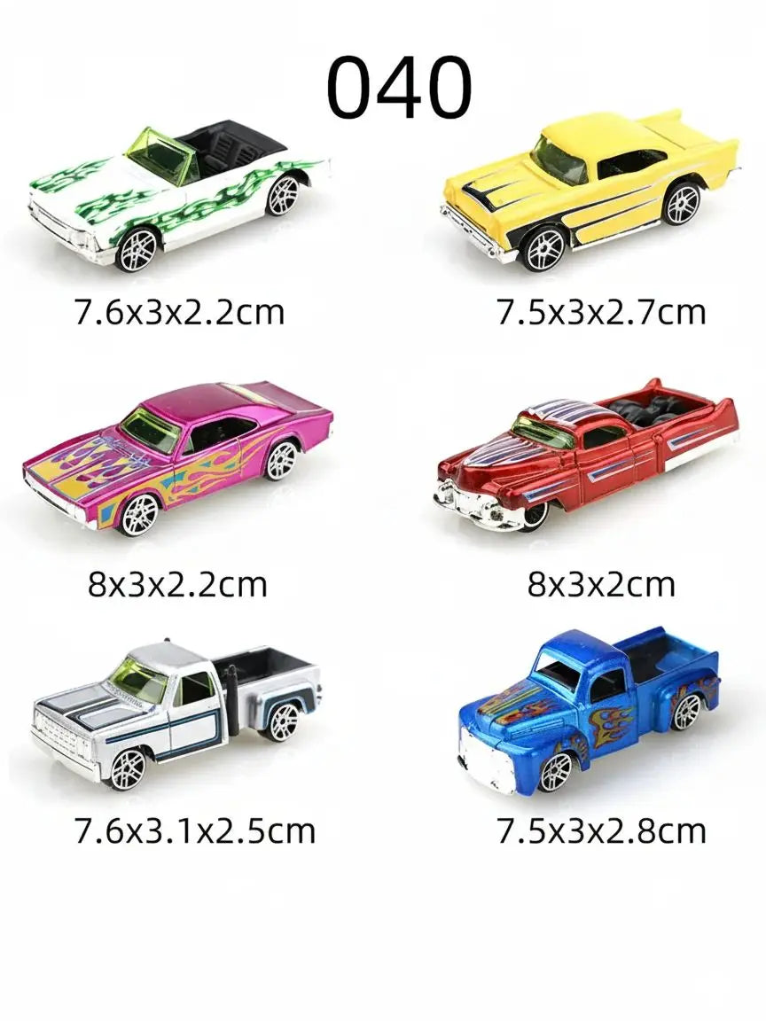 1:64 Scale Die-Cast Sports Car & Pickup Truck Set (6-Pack)