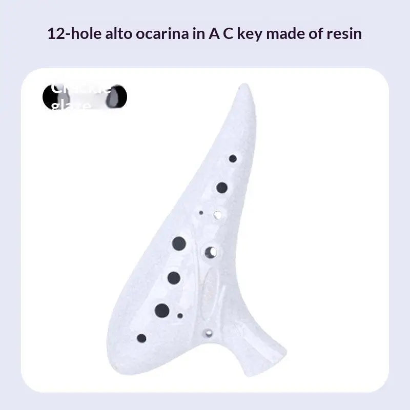 Ceramic 6-Hole Ocarina Pendant for Beginners