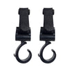 Black universal multi-purpose stroller hooks for shopping and baby bags