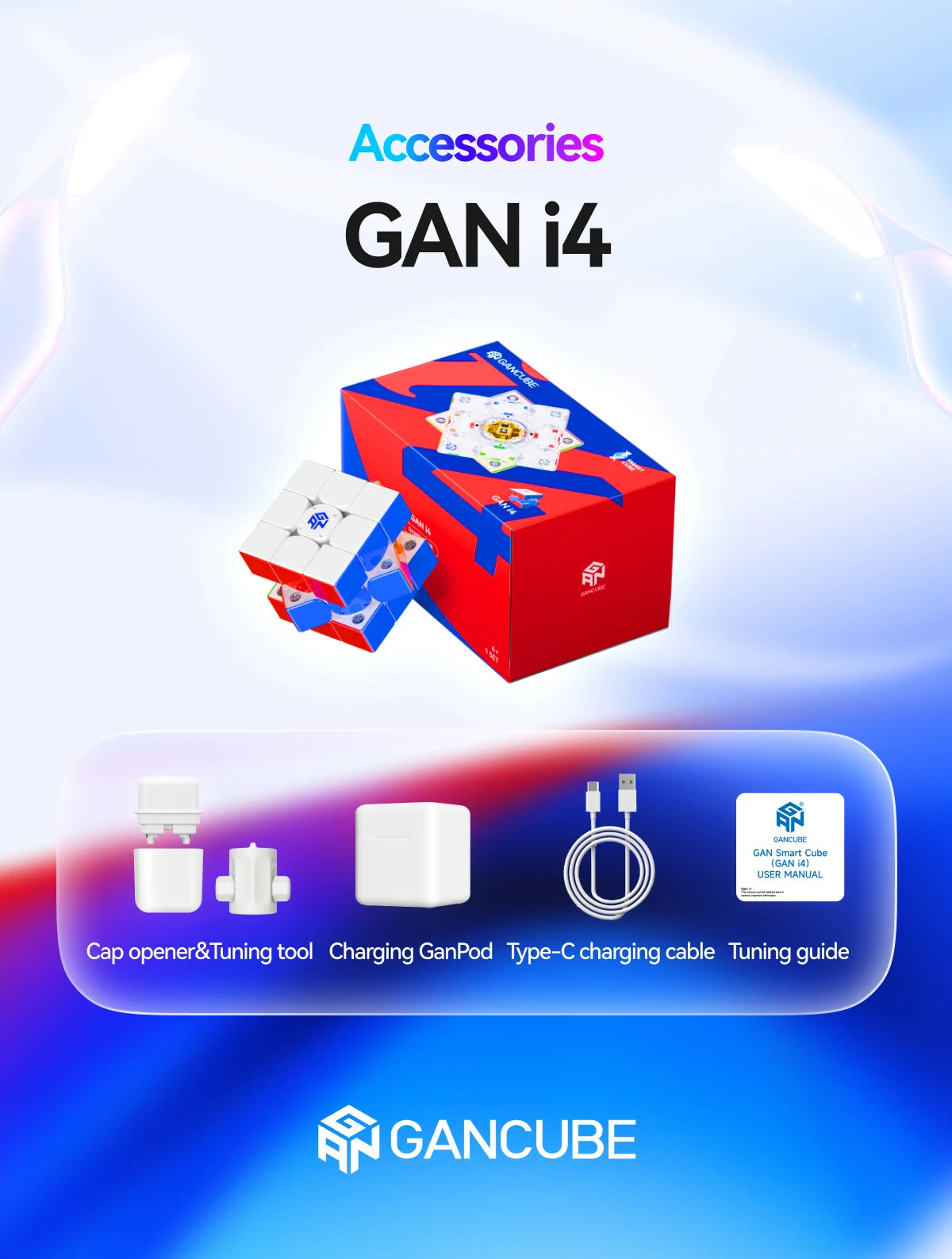 GAN i4 Smart Speed Cube 3x3 with App Connectivity