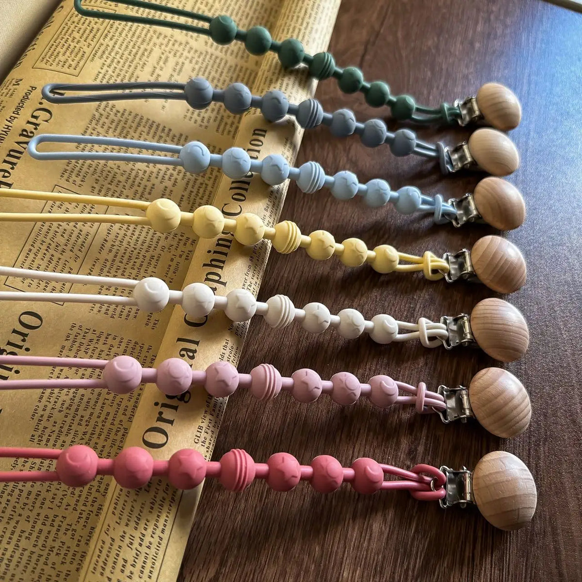 Silicone Baby Pacifier Clip with Teether