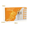 An orange box for an interactive human body structure toy showing a full skeleton and various organs like the brain, lungs, h