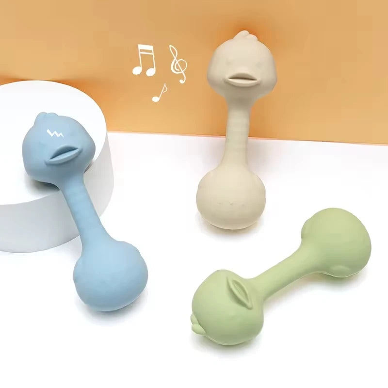 Rabbit Ear Silicone Baby Rattle & Teether Set