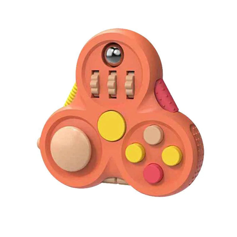 Rotating Fidget Toy with Gears, Buttons & Joystick