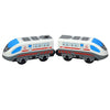 Magnetic Wooden Train Set with Locomotive and Two Carriages