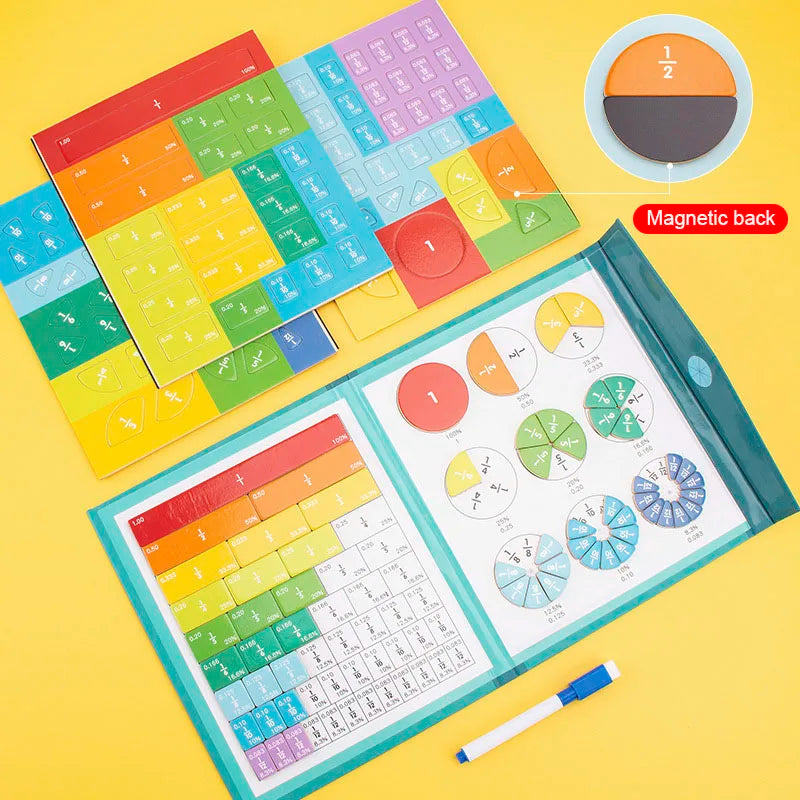 Magnetic Fraction Learning Book Set for Kids