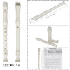 White J32 recorder flute with cleaning stick and diagram