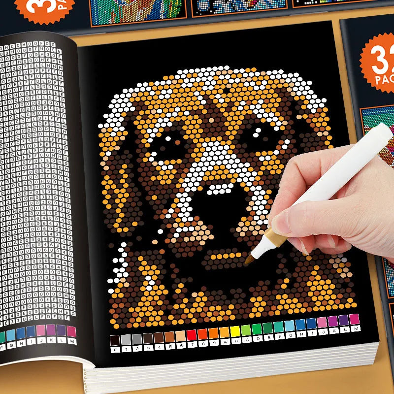 Mystery Mosaic Color by Number Coloring Book for Adults
