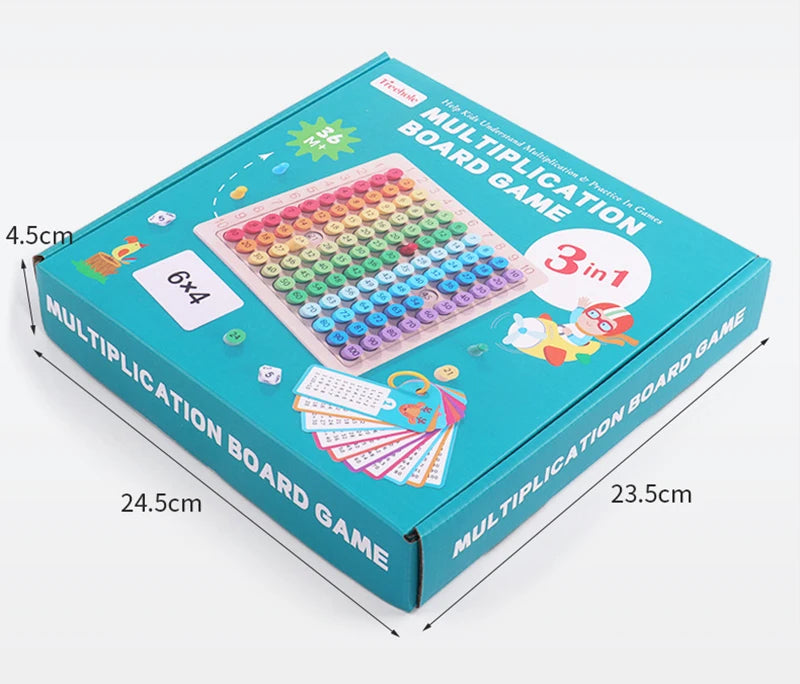 Wooden Multiplication Table Math Learning Toy for Kids