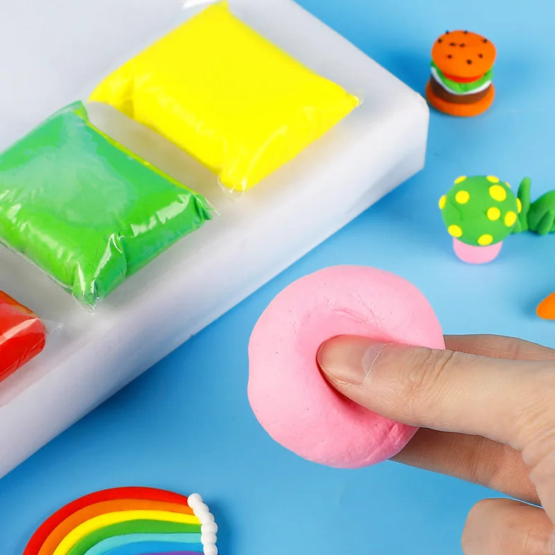 36-Color Air Dry Modeling Clay Set with Tools for Kids