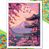 Cherry Blossom Tower Diamond Painting Kit – DIY 5D Wall Art for Adults