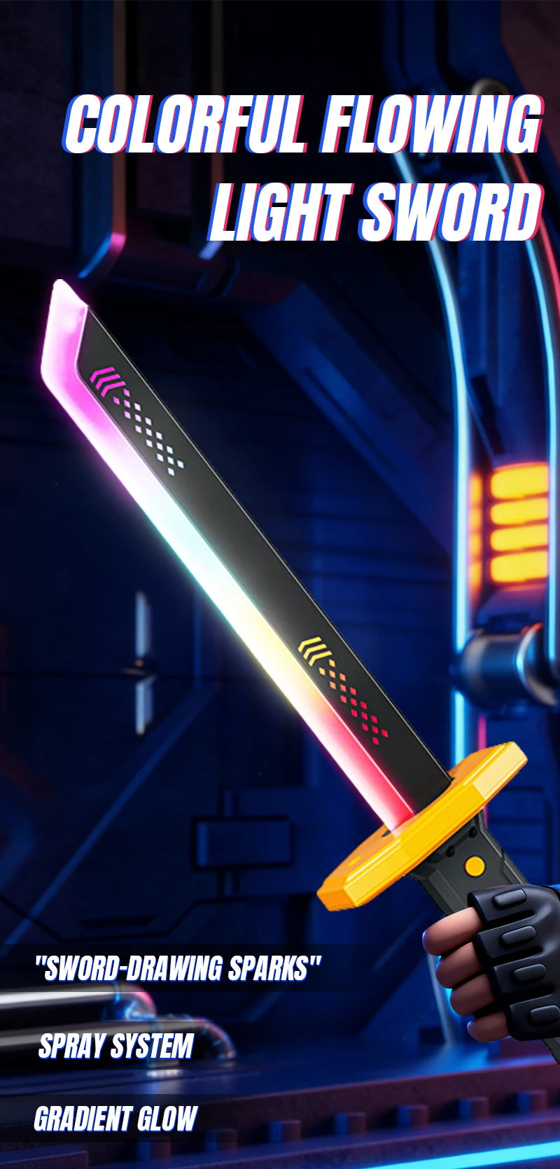 Glow Sword with Mist Effects for Cosplay and Parties
