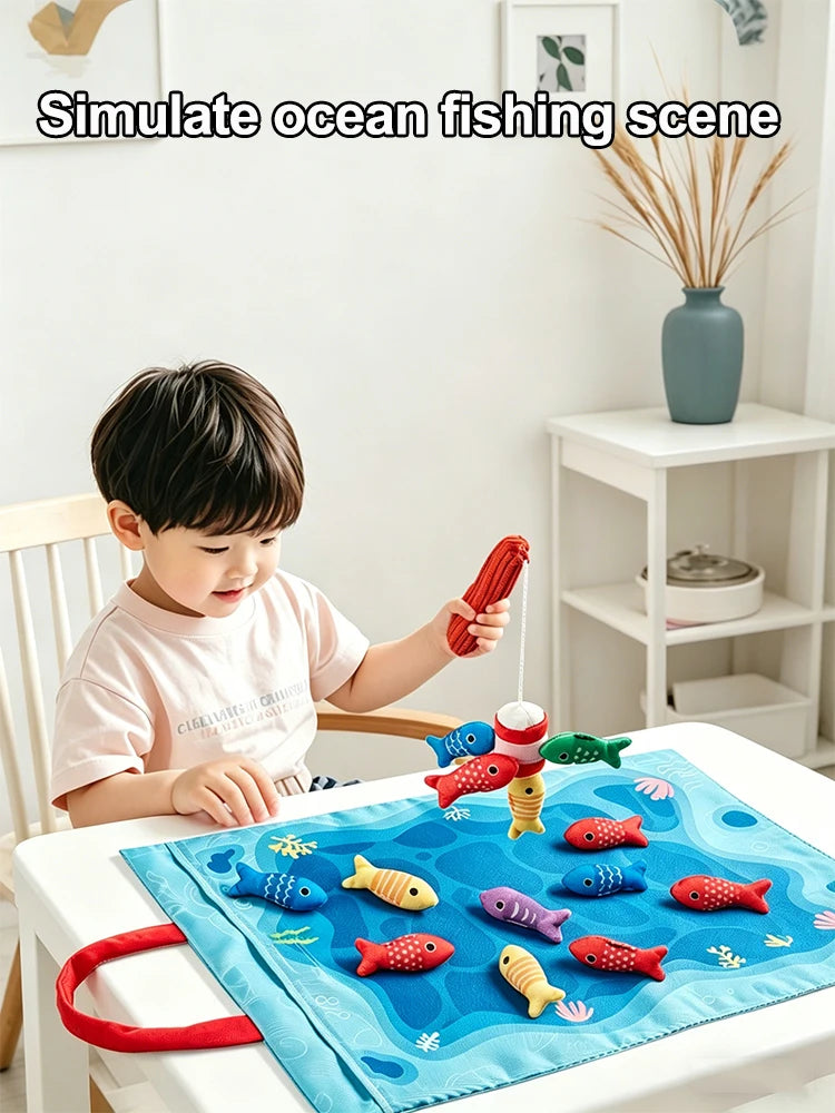 Montessori Fabric Fishing Game for Kids