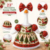 Festive Goose Costume for Outdoor Christmas Décor (Fits 23in Statues)