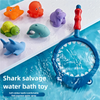 Turtle Water Play Bath Toy Set with Net and Squeeze Animals