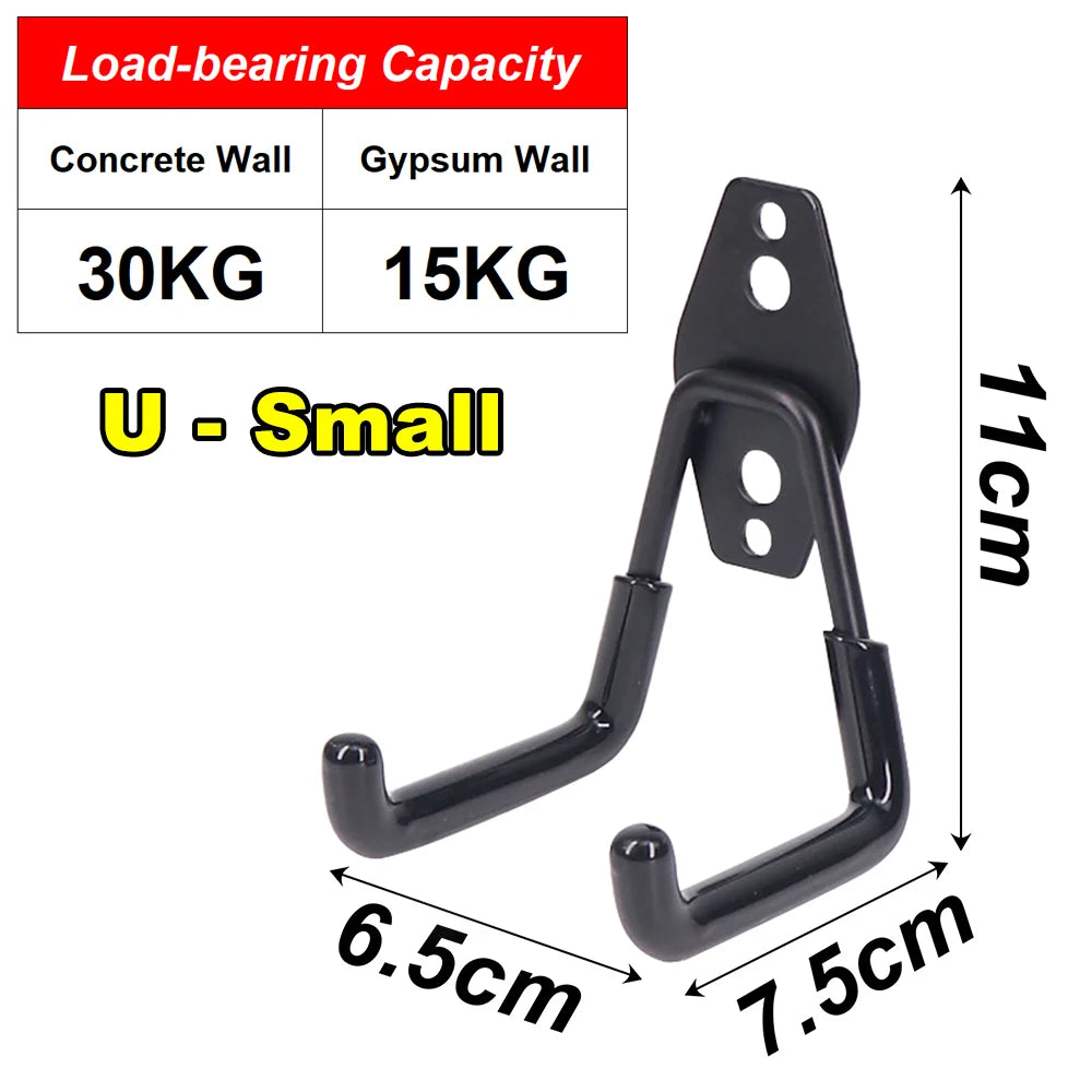 Heavy Duty Steel Wall Mount Hooks for Garage & Garden Organization