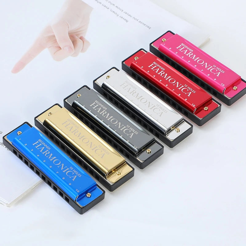 10-Hole Diatonic Harmonica in C with Storage Case