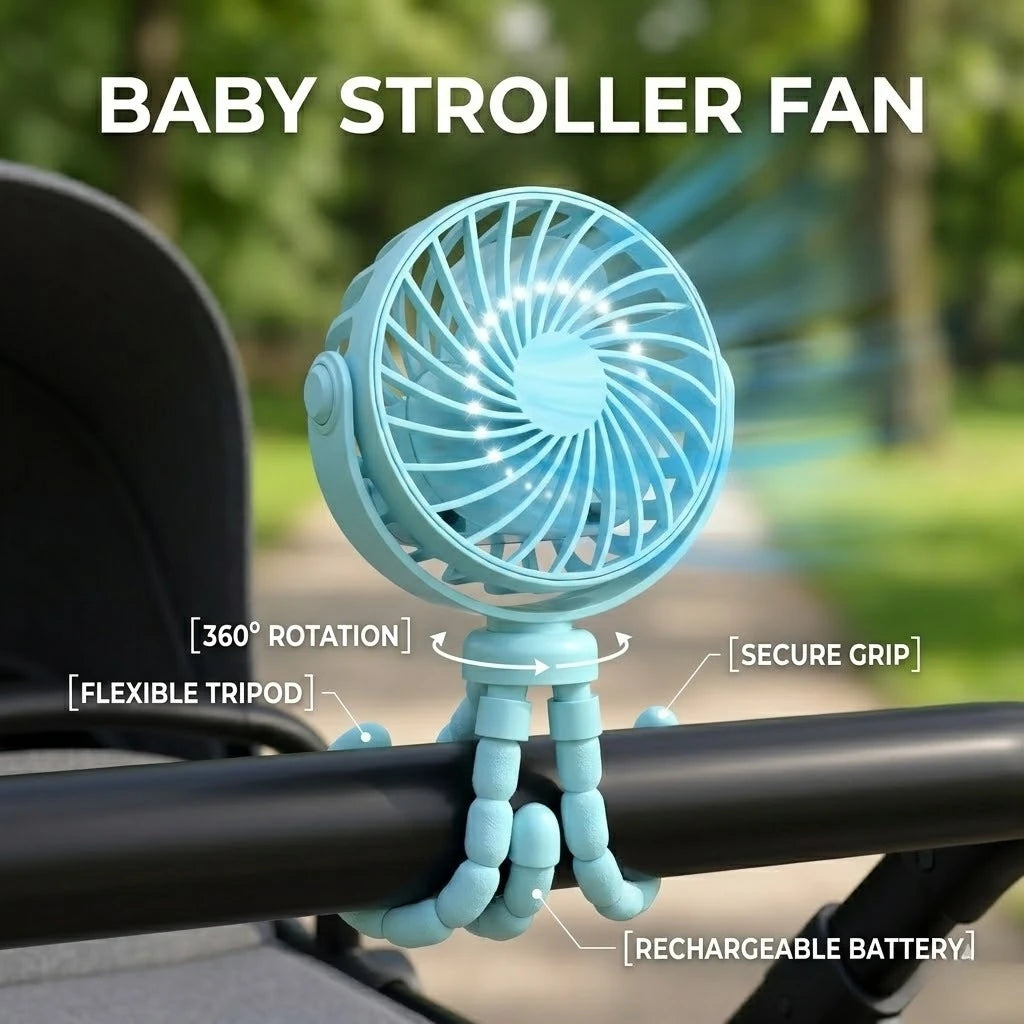 Flexible Mini USB Fan with Tripod Stand